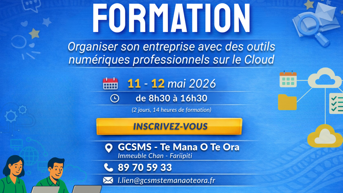 Formation Organiser son entreprise avec les outils numérique sur le Cloud